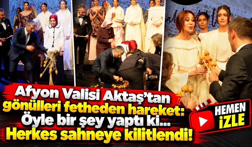 Afyon Valisi Aktaş’tan gönülleri fetheden hareket: Öyle bir şey yaptı ki… Herkes sahneye kilitlendi!