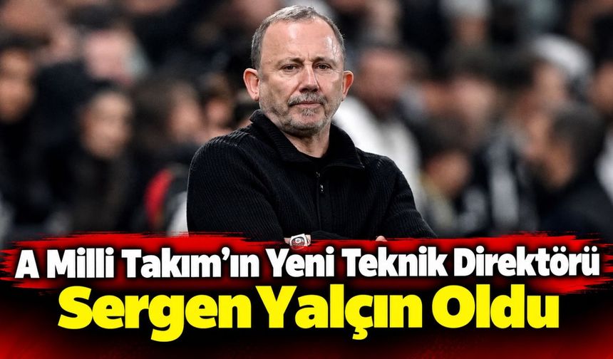 A Milli Takım'ın Yeni Teknik Direktörü Sergen Yalçın Oldu