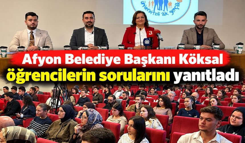 Afyon Belediye Başkanı Köksal öğrencilerin sorularını yanıtladı