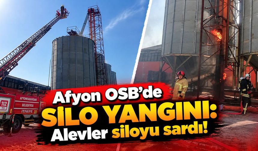 Afyon OSB'de silo yangını: Alevler siloyu sardı!