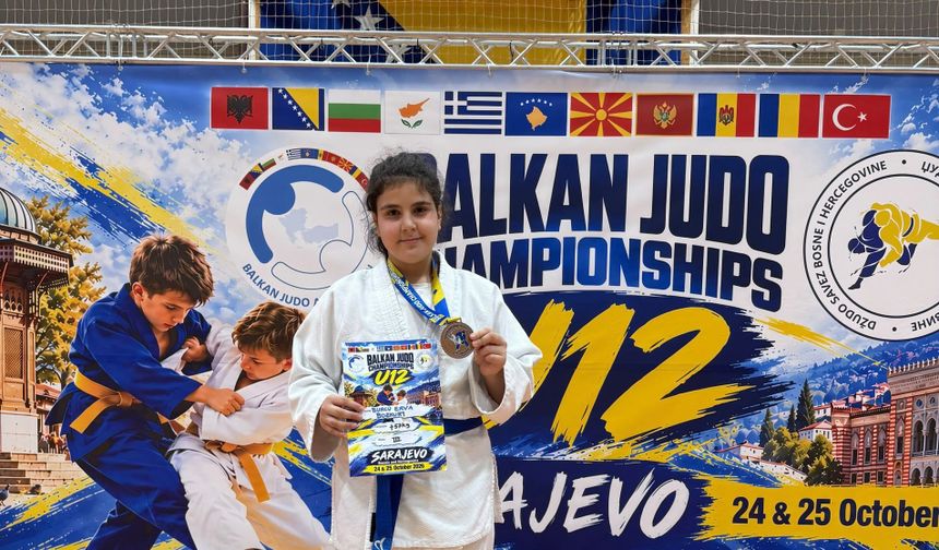 Afyonlu sporcu Bozkurt, Balkan Judo Şampiyonası'nda bronz madalya kazandı